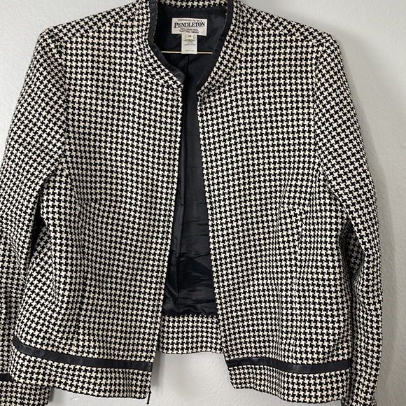 Vintage Pendleton Houndstooth Blazer Jacket - Picture 6 of 13